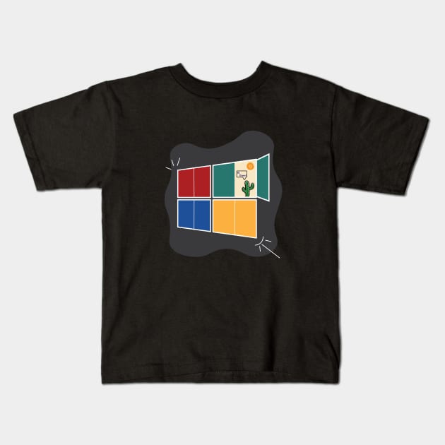 WINDOW'S open Kids T-Shirt by shubhskv